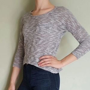 Marled Gray Crop Top XS